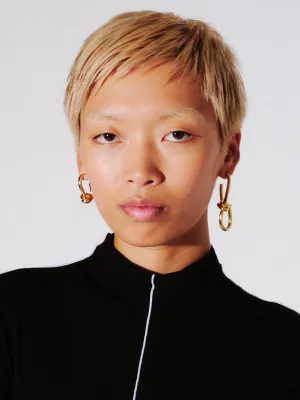 Asymmetric Twist Chain Earrings