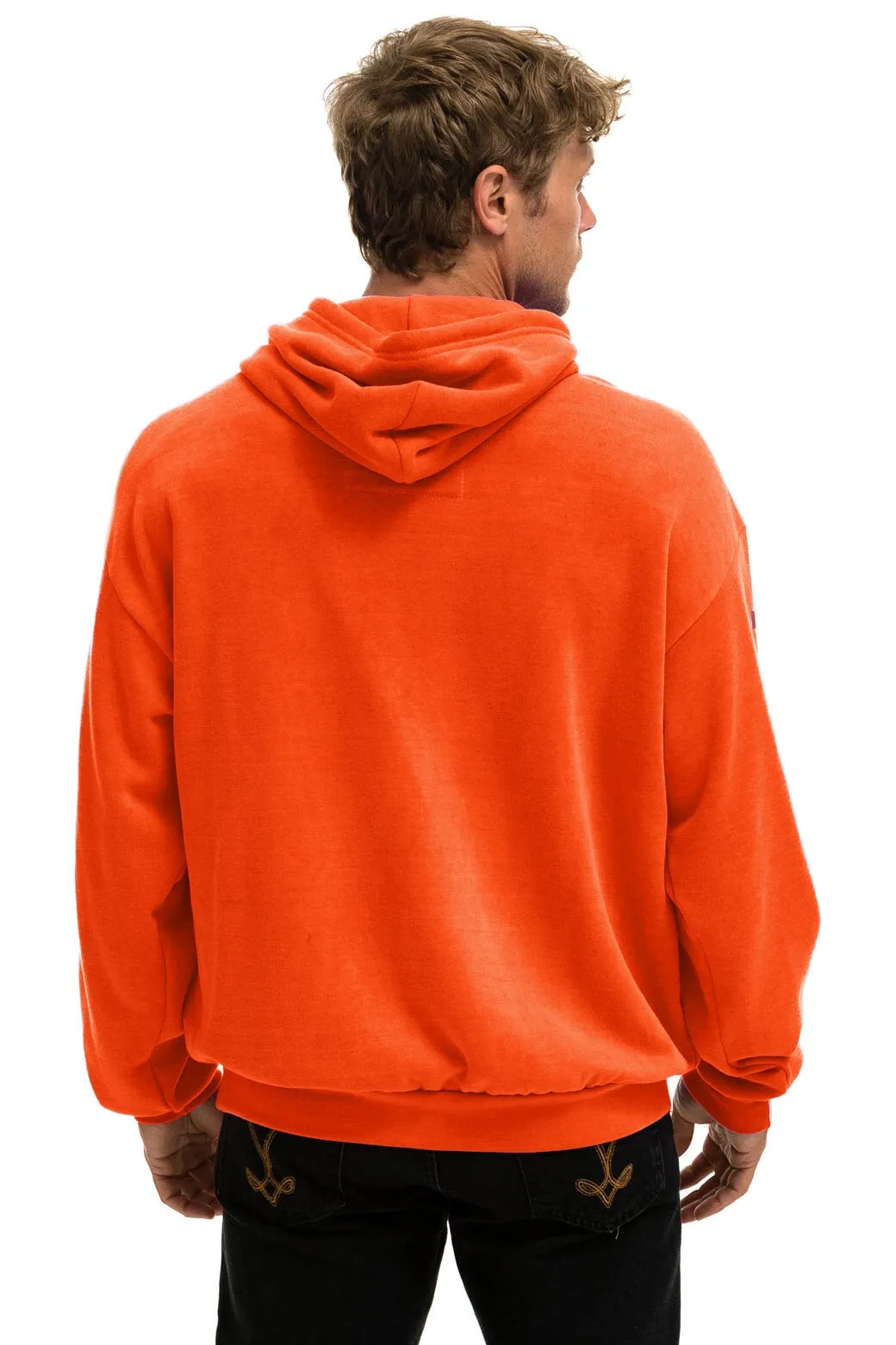 AVIATOR NATION NEW YORK CITY RELAXED PULLOVER HOODIE - ORANGE