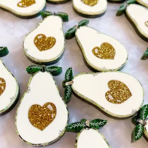 Avocado for earrings / 12 Pieces, 50mm