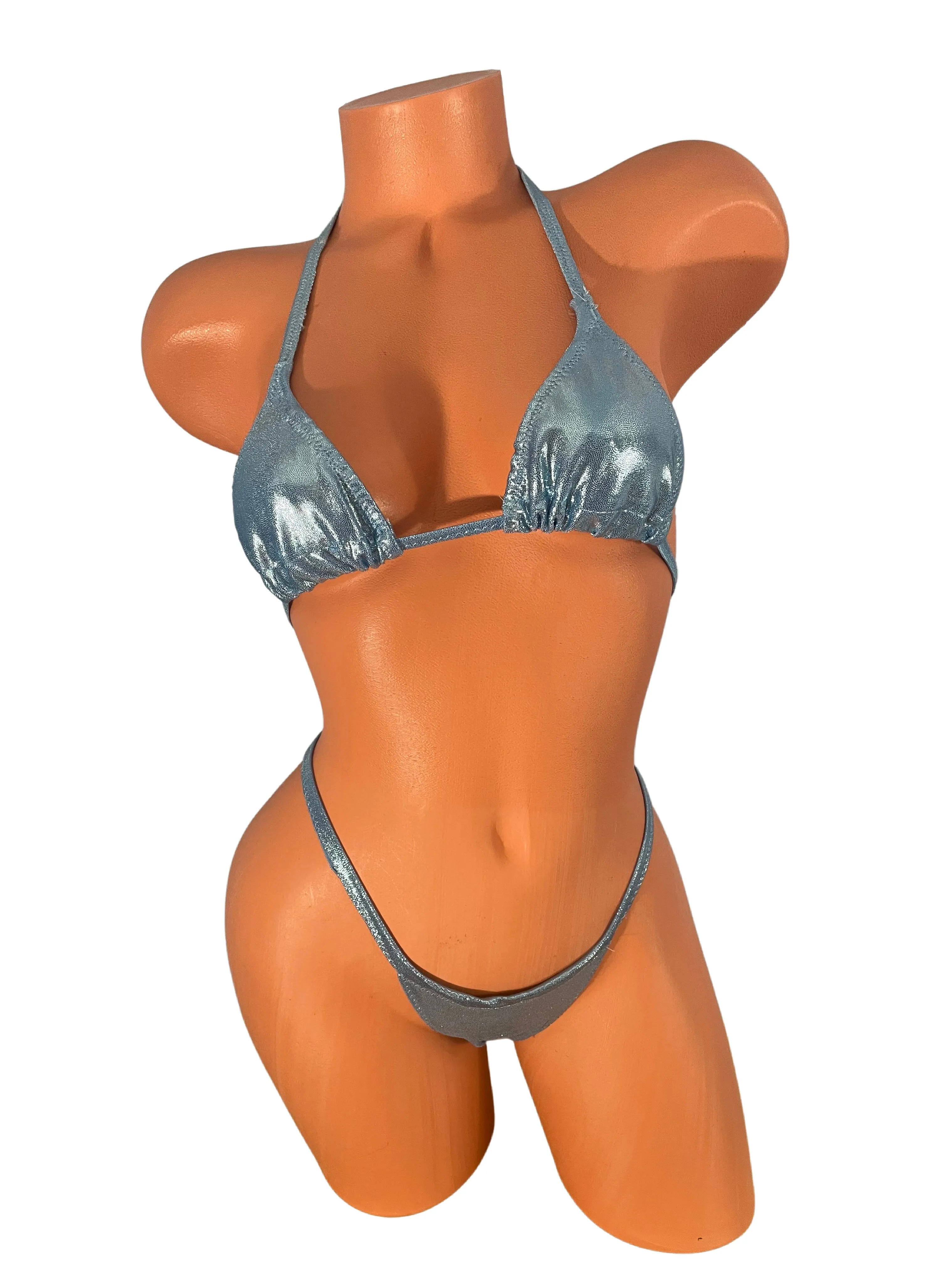 Baby Blue Mystique wide front thong bikini