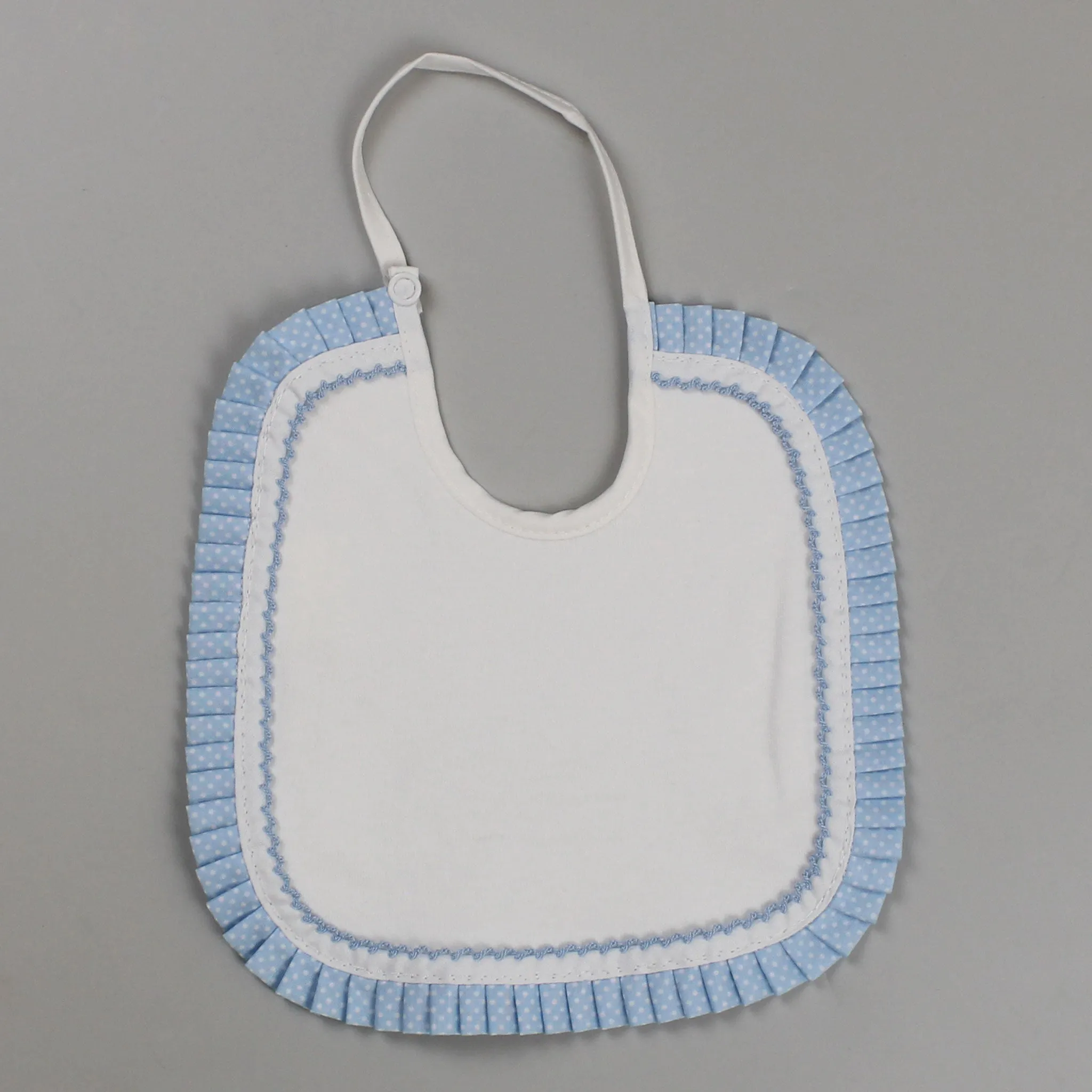Baby Boys Bib - Pex Polka Frilled