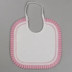Baby Girls Bib - Pex Polka Frilled