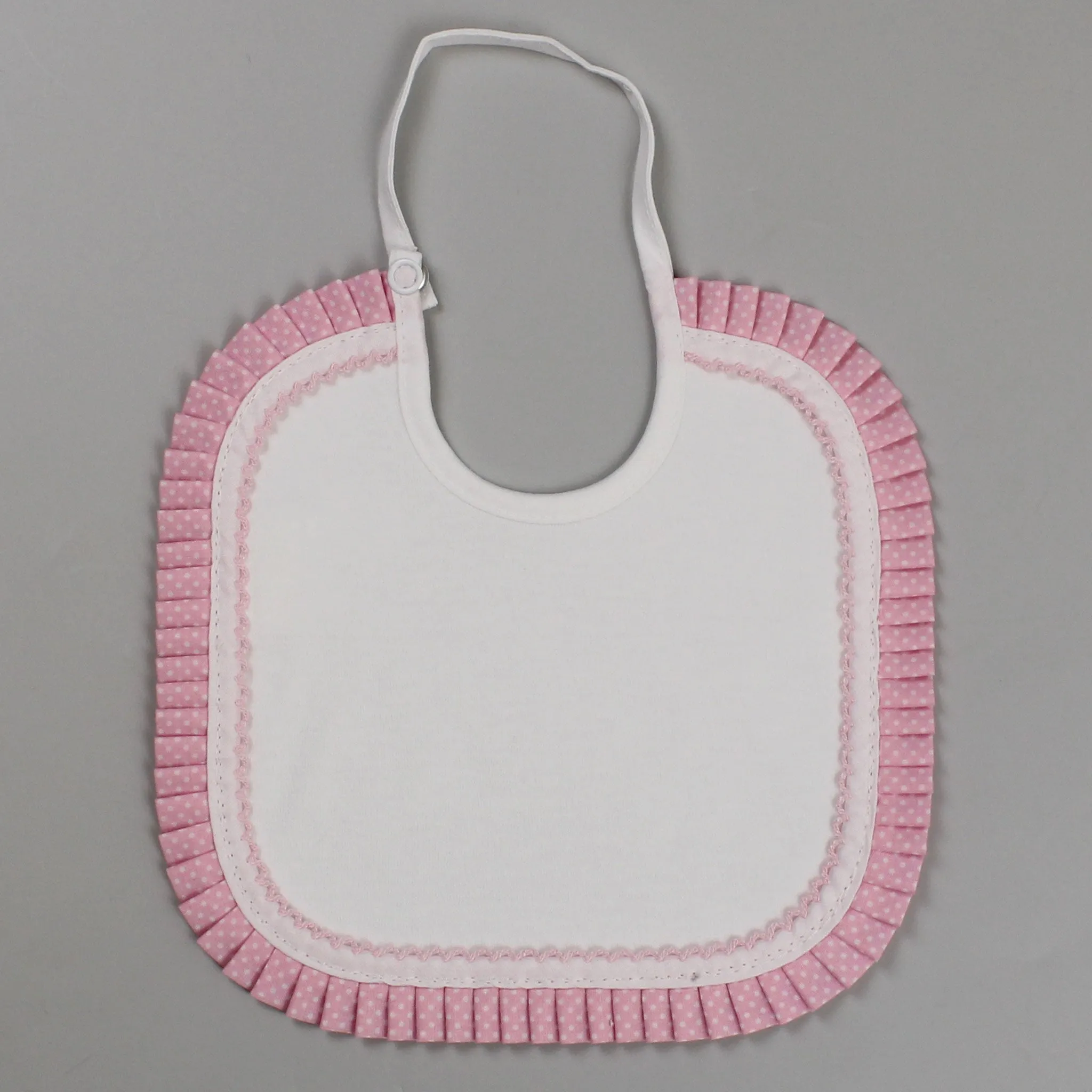 Baby Girls Bib - Pex Polka Frilled
