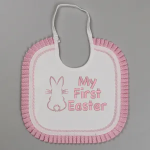 Baby Girls My First Easter Bib - Pex Polka Frilled