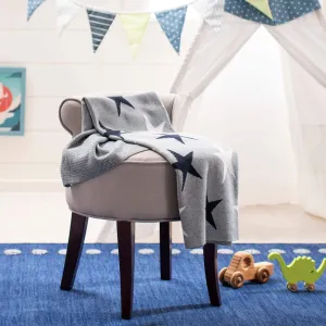 Baby Star Throw - Grey 32" X 40" Novelty Neutral Sports Cotton