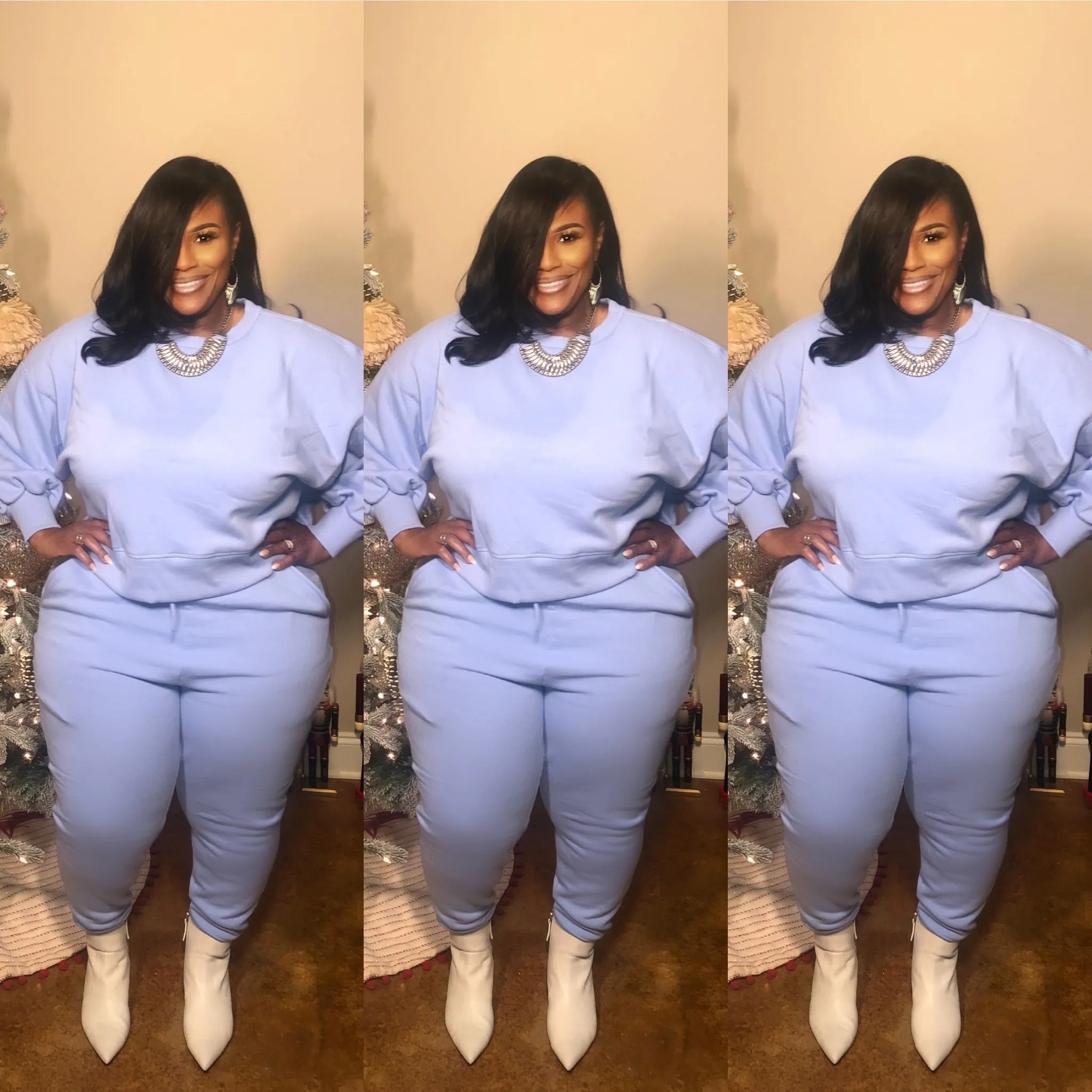 Balloon Sleeve Cozy Set (Soft Blue)