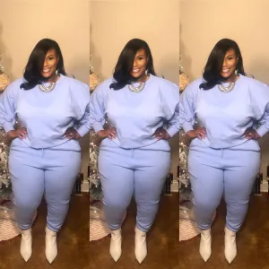 Balloon Sleeve Cozy Set (Soft Blue)