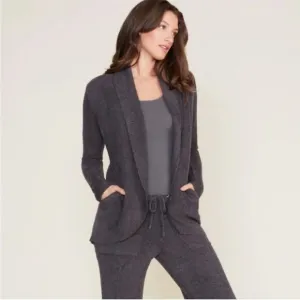 Barefoot Dreams Cozy Chic Lite Cardi Cardigan Carbon