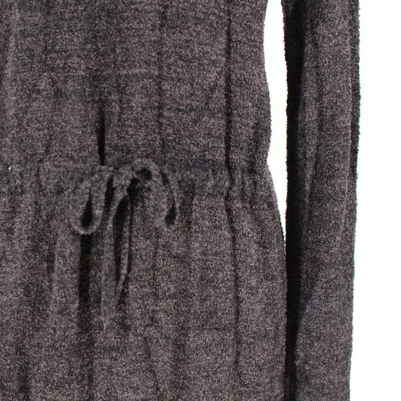 Barefoot Dreams Cozy Chic Lite Sweater Cardigan Black Brown Soft Marled Knit S
