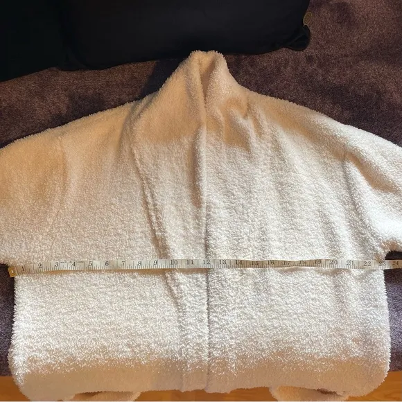 Barefoot Dreams Cozy Chic Robe white cream fuzzy cozy size 1