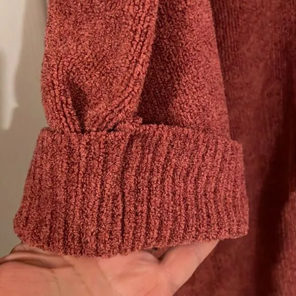 Barefoot Dreams Cozy Chic Lite Terra Cotta Open Cardigan