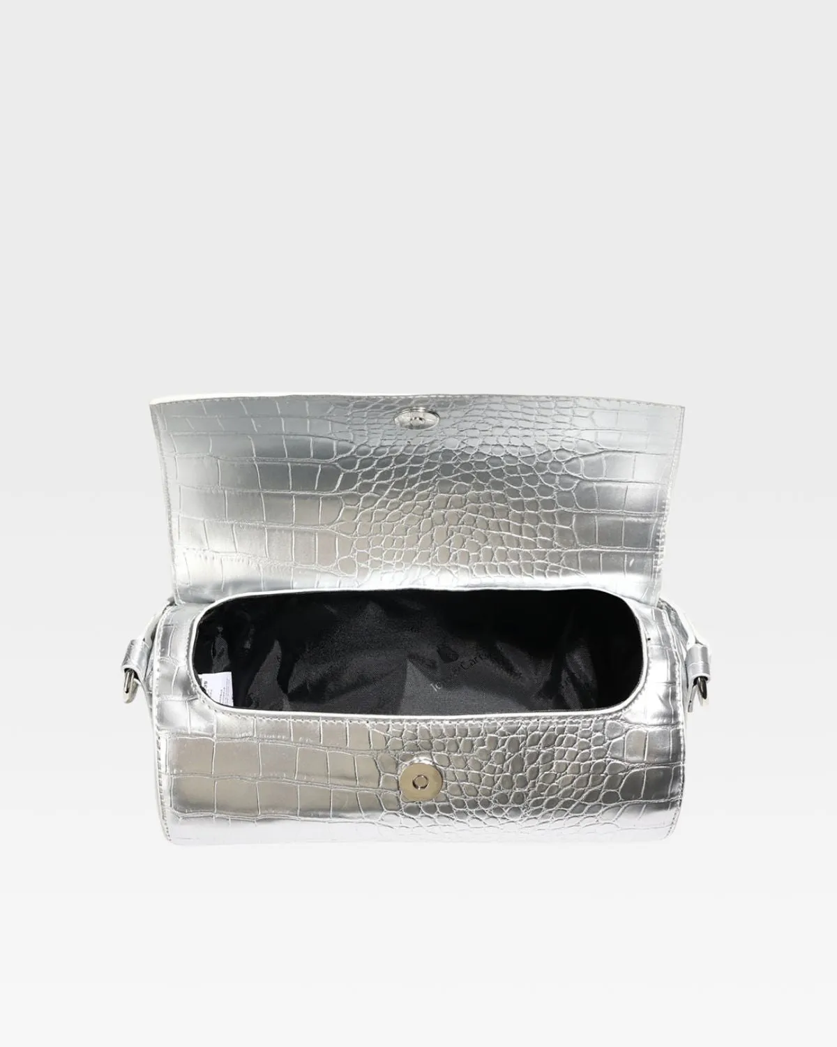 Barrel Purse in Silver