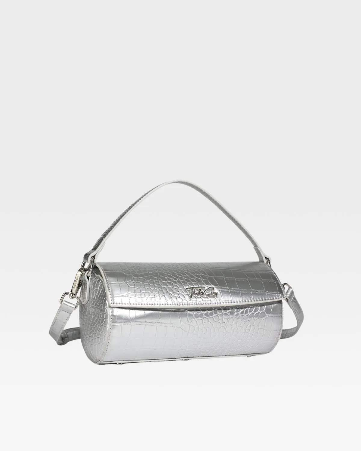 Barrel Purse in Silver