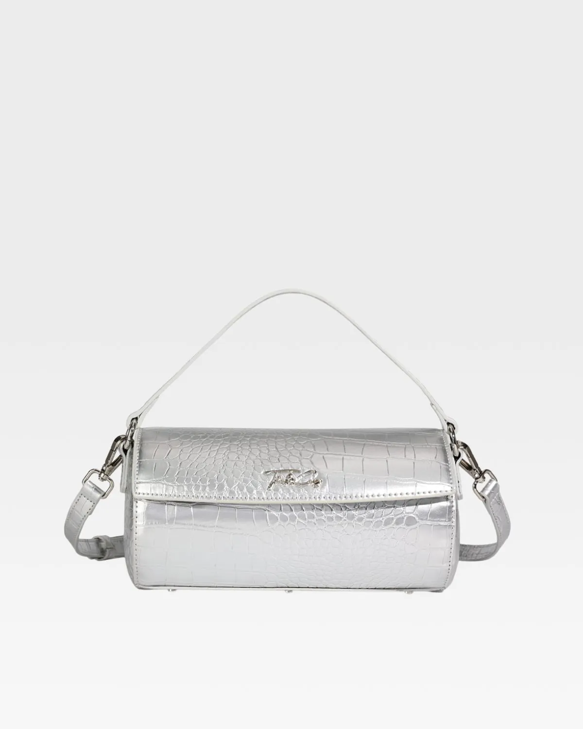 Barrel Purse in Silver