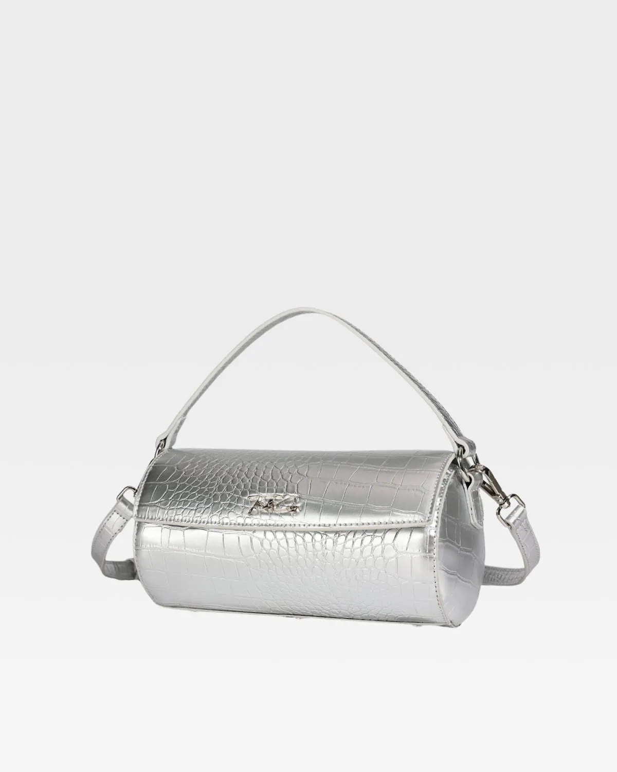 Barrel Purse in Silver