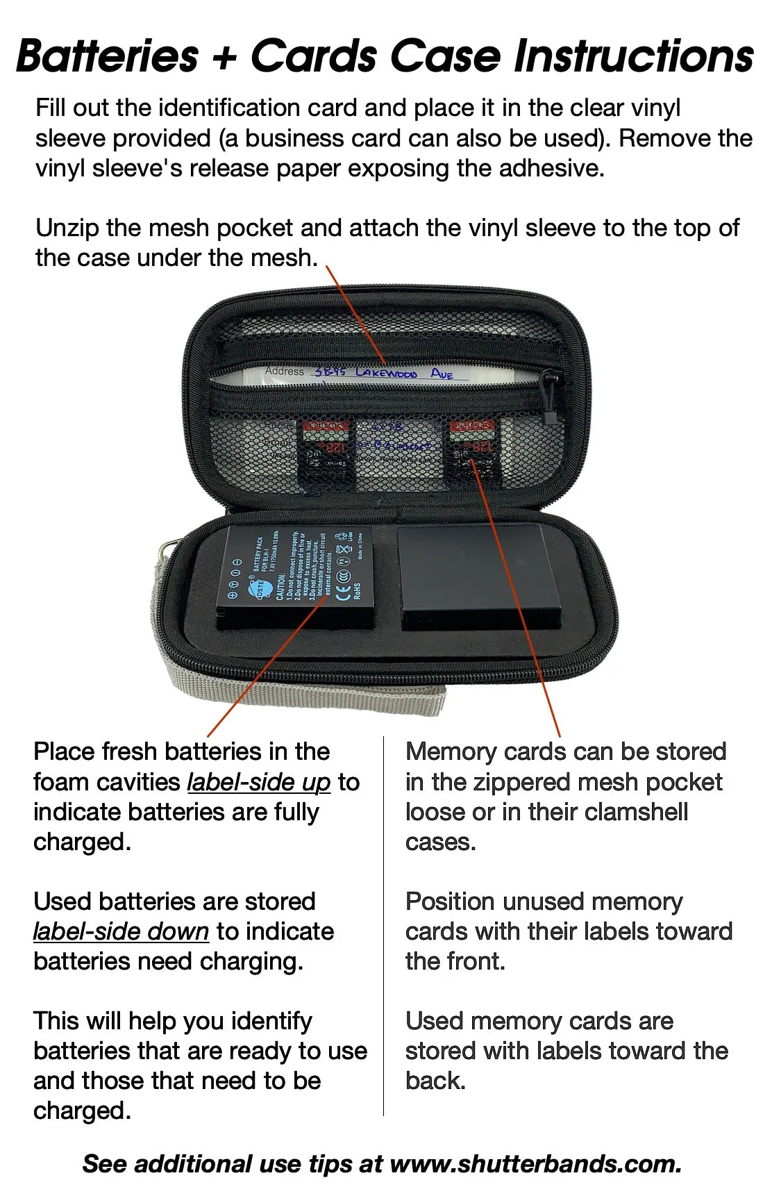 Batteries   Cards Case for Olympus BLH-1 batteries (BC-010)