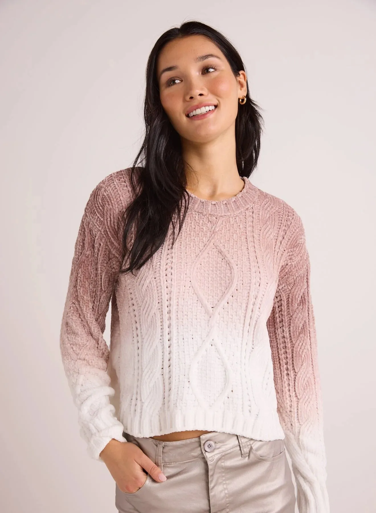Bella Dahl Ombre Cable Crew