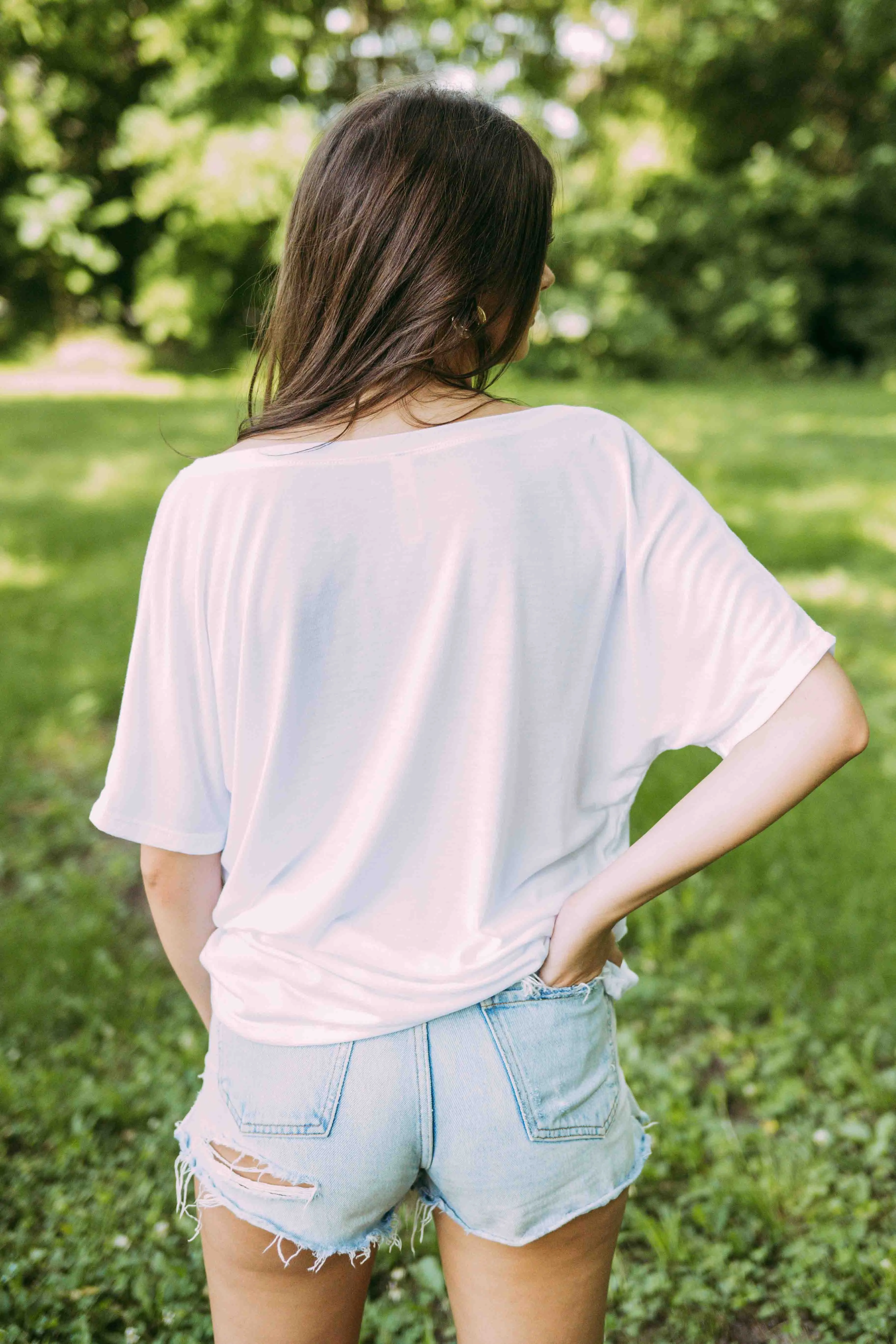 Bella Women's Slouchy Vneck Tee