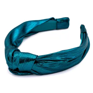 Bellefixe Knotted Headband (Metallic Turquoise)
