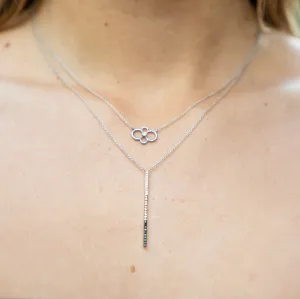 Bespoke Open Floral Diamond Necklace in White Gold