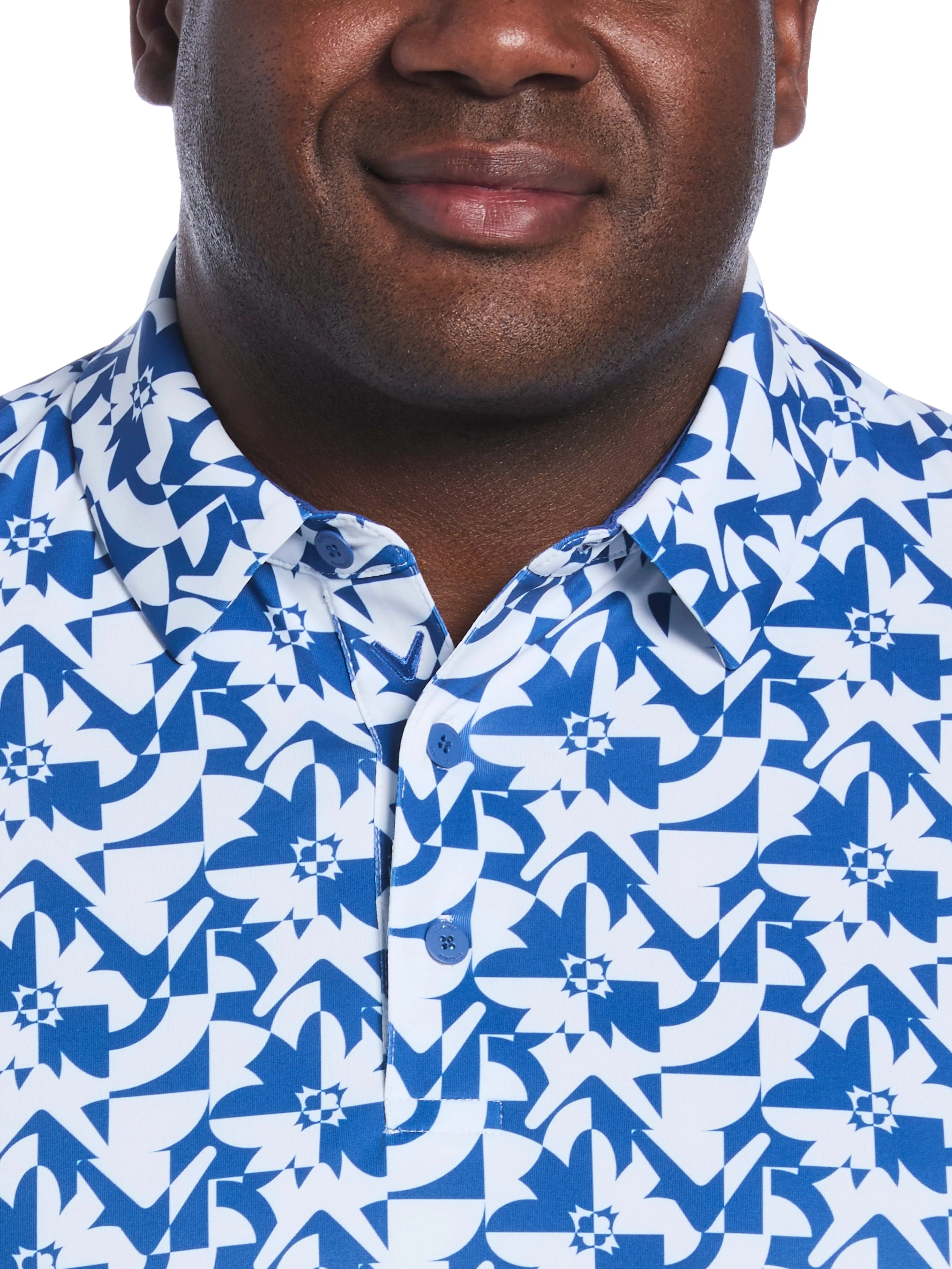Big & Tall Layered Floral Print Polo
