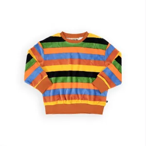 Big Lines Velour Sweater
