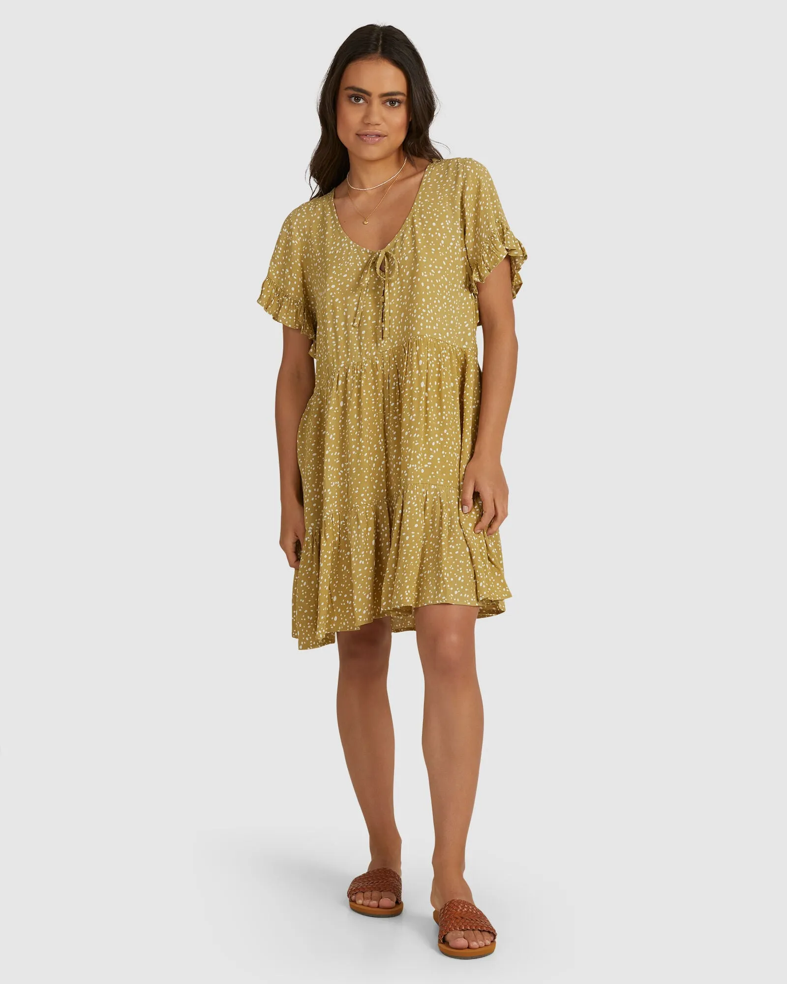 BILLABONG WOMENS DUNES TIERED DRESS