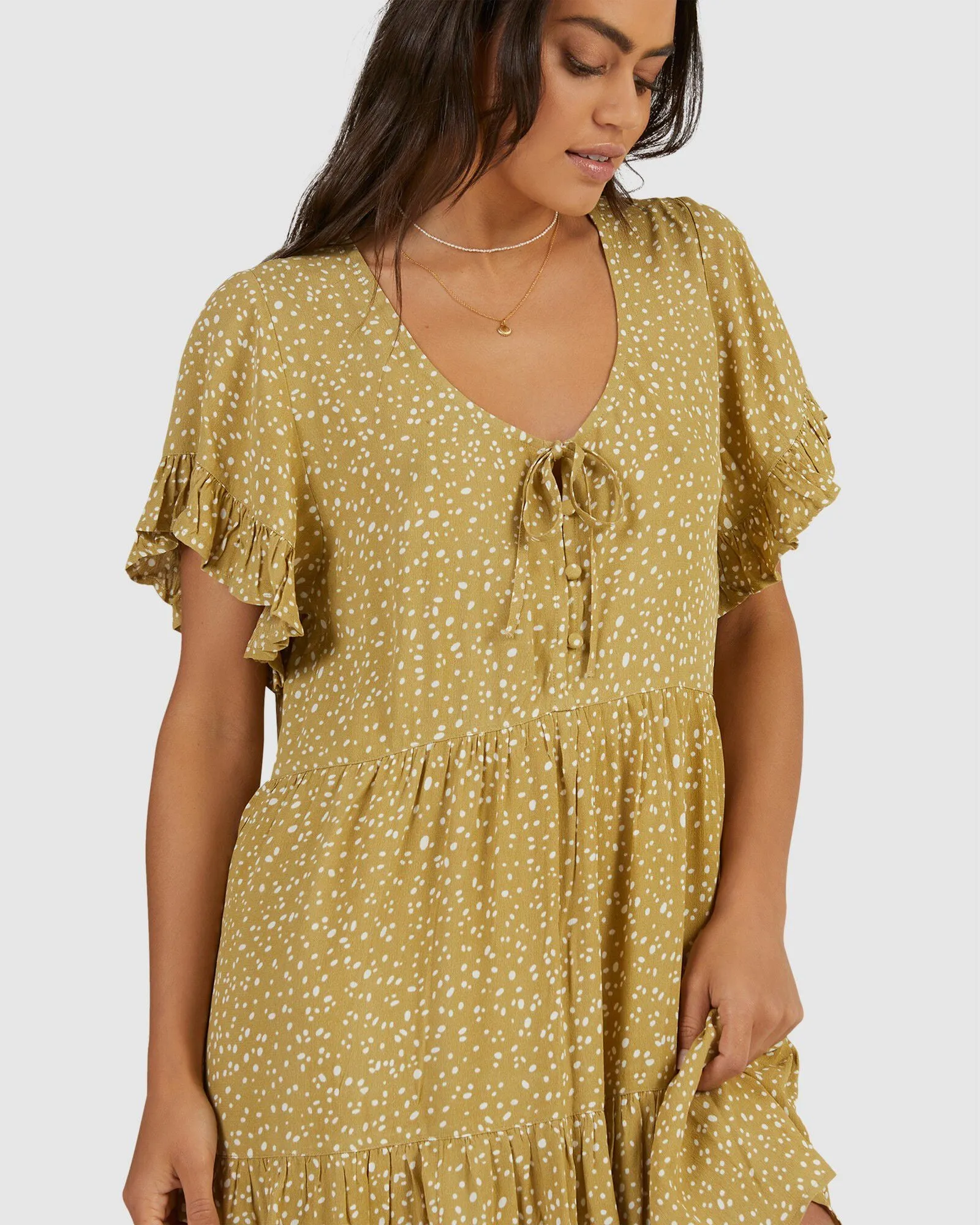 BILLABONG WOMENS DUNES TIERED DRESS