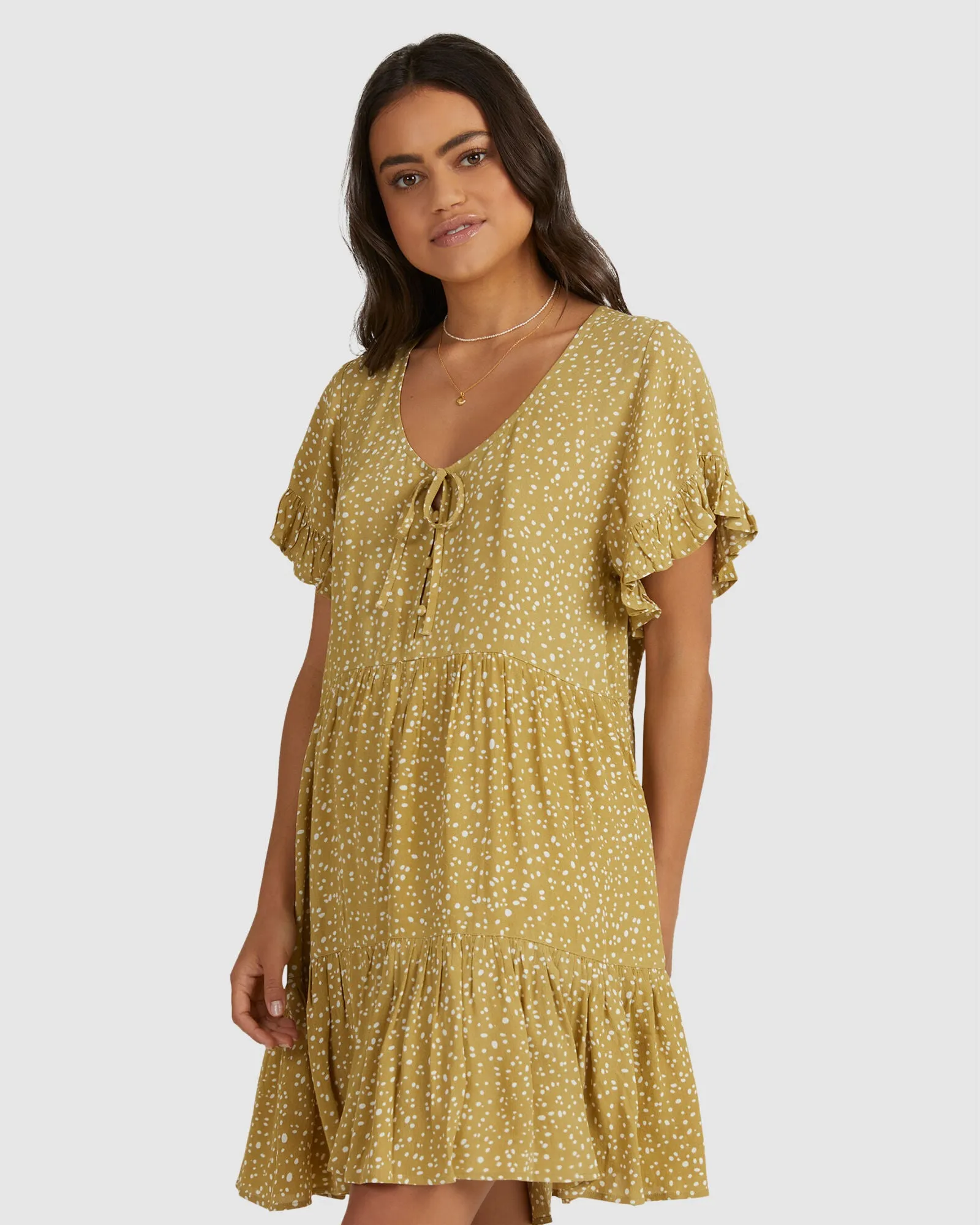 BILLABONG WOMENS DUNES TIERED DRESS