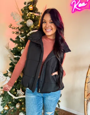 BLACK PUFFER VEST