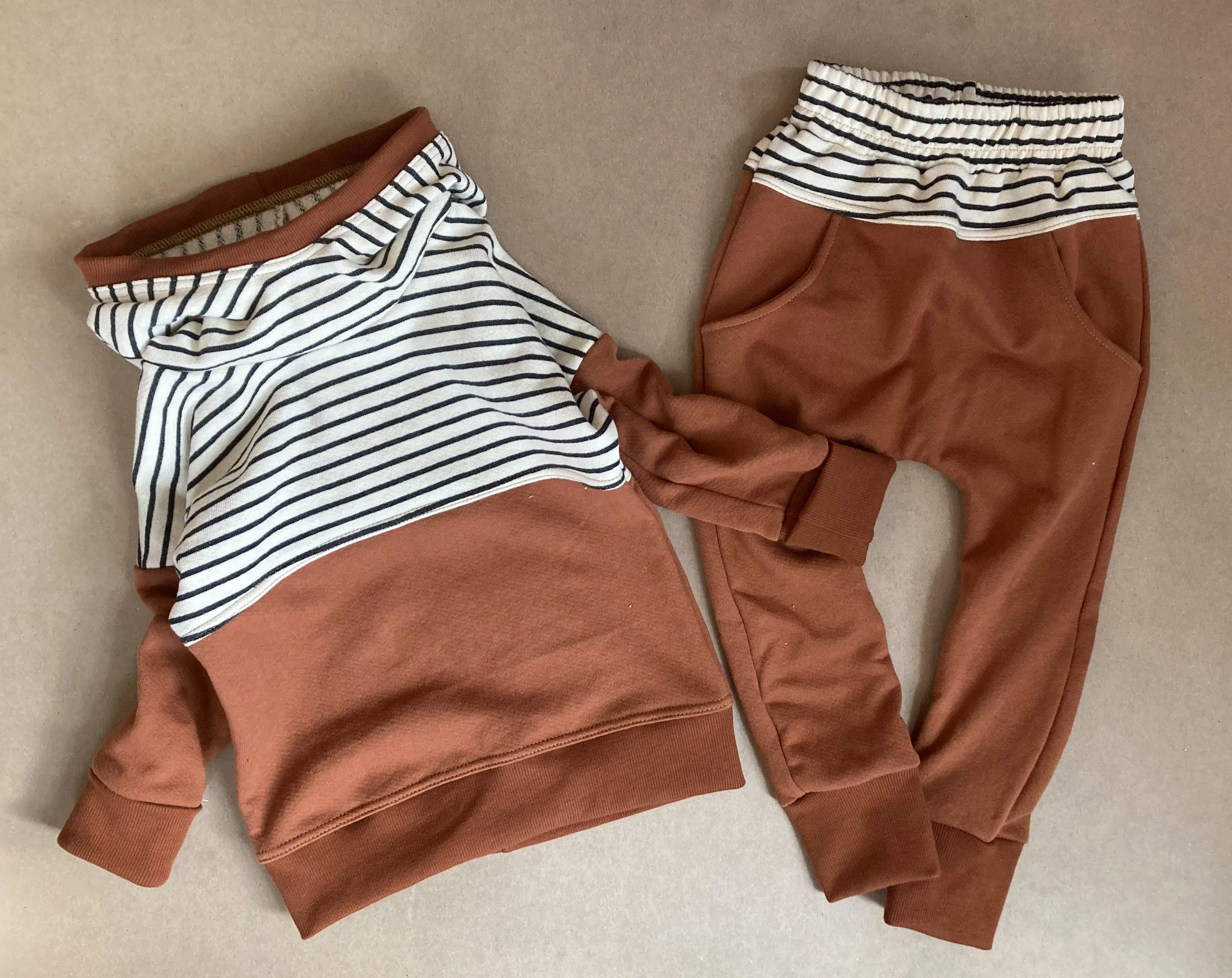 Black Stripe Nap Joggers