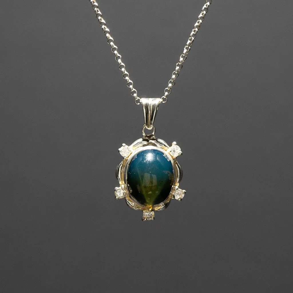 Blue Amber Pendant, Marian