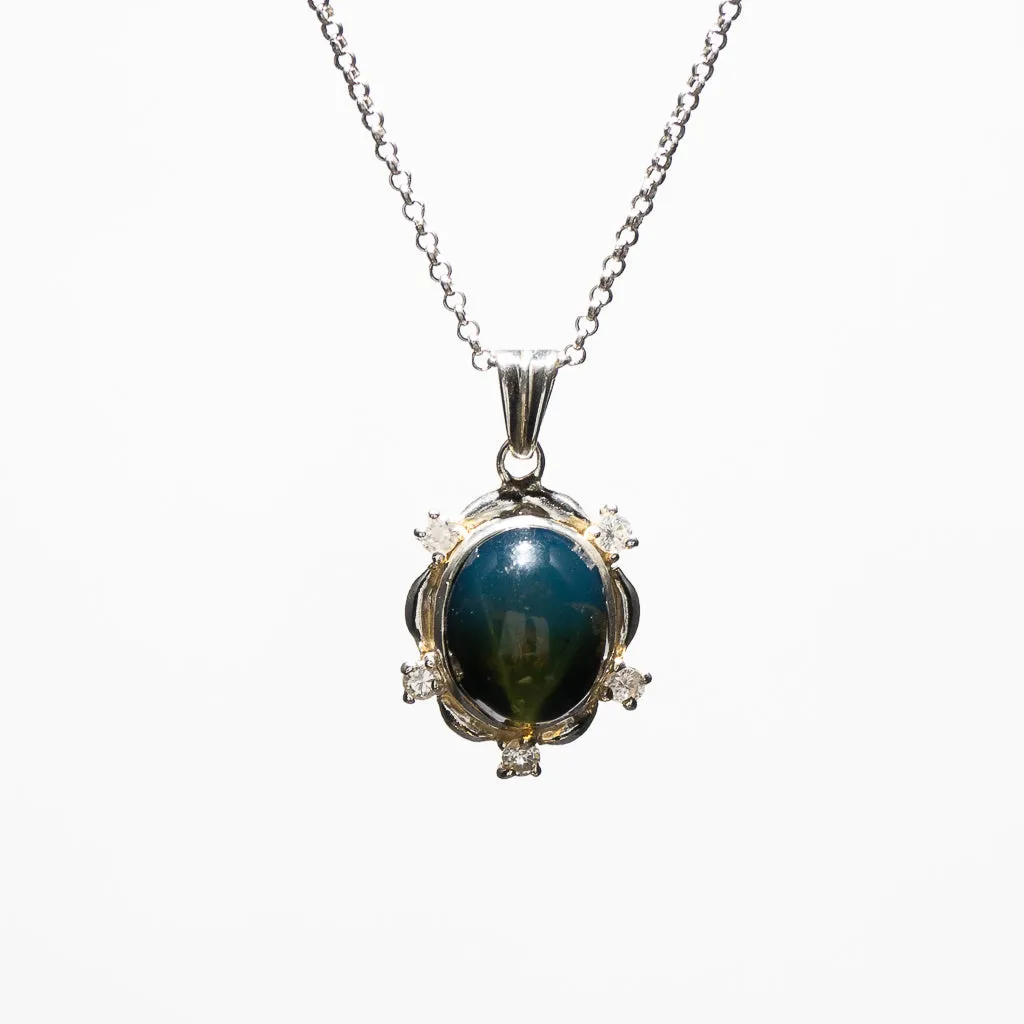 Blue Amber Pendant, Marian