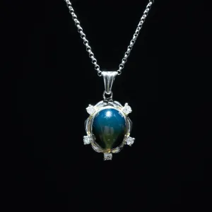 Blue Amber Pendant, Marian