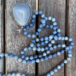 Blue Aventurine and Agate Mala