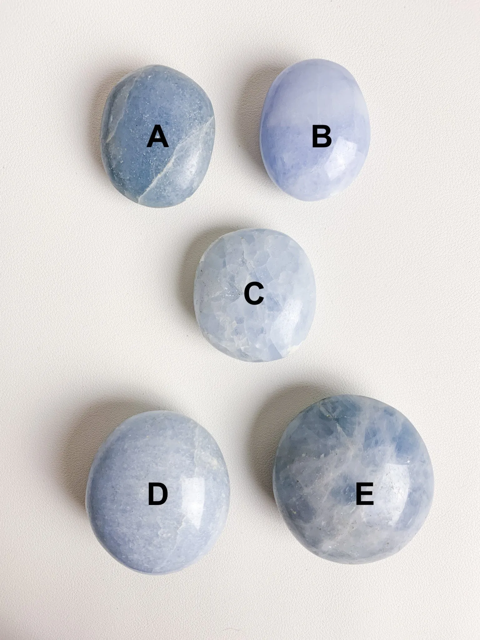 Blue Calcite Palm Stones