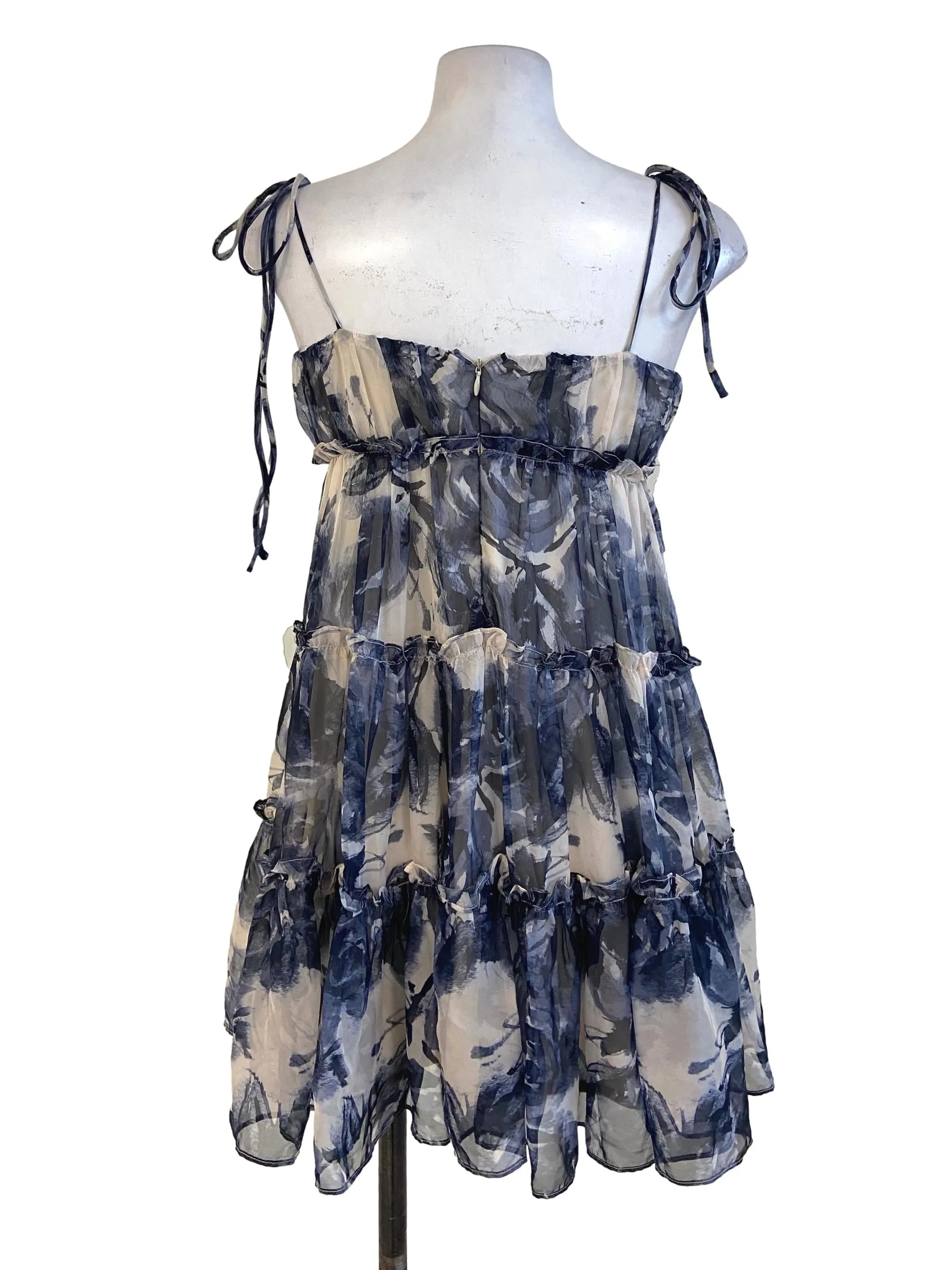 Blue Flower Layered Dress YHF