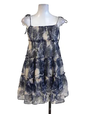 Blue Flower Layered Dress YHF