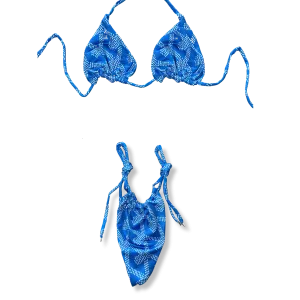 Blue Go Hard Tie Bikini