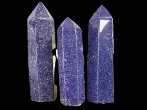 Blue Goldstone Tower - Faceted