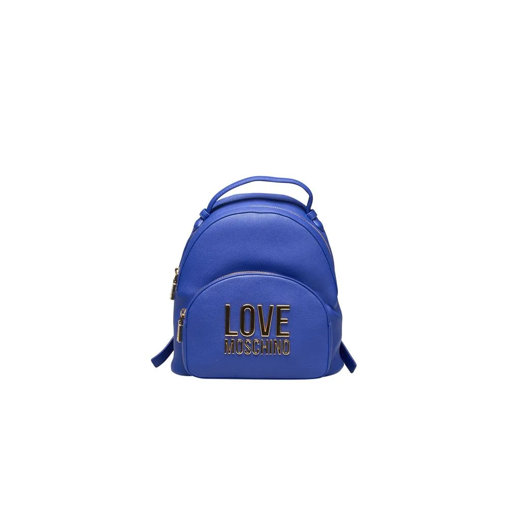 Blue Polyethylene Women Backpack
