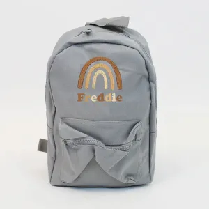 Boho Rainbow Personalised Embroidered Backpack - Various Coloured Backpacks