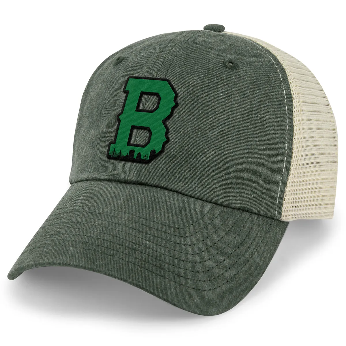 Boston B Green Skyline Relaxed Trucker