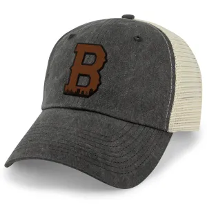 Boston B Skyline Leather Patch Relaxed Trucker