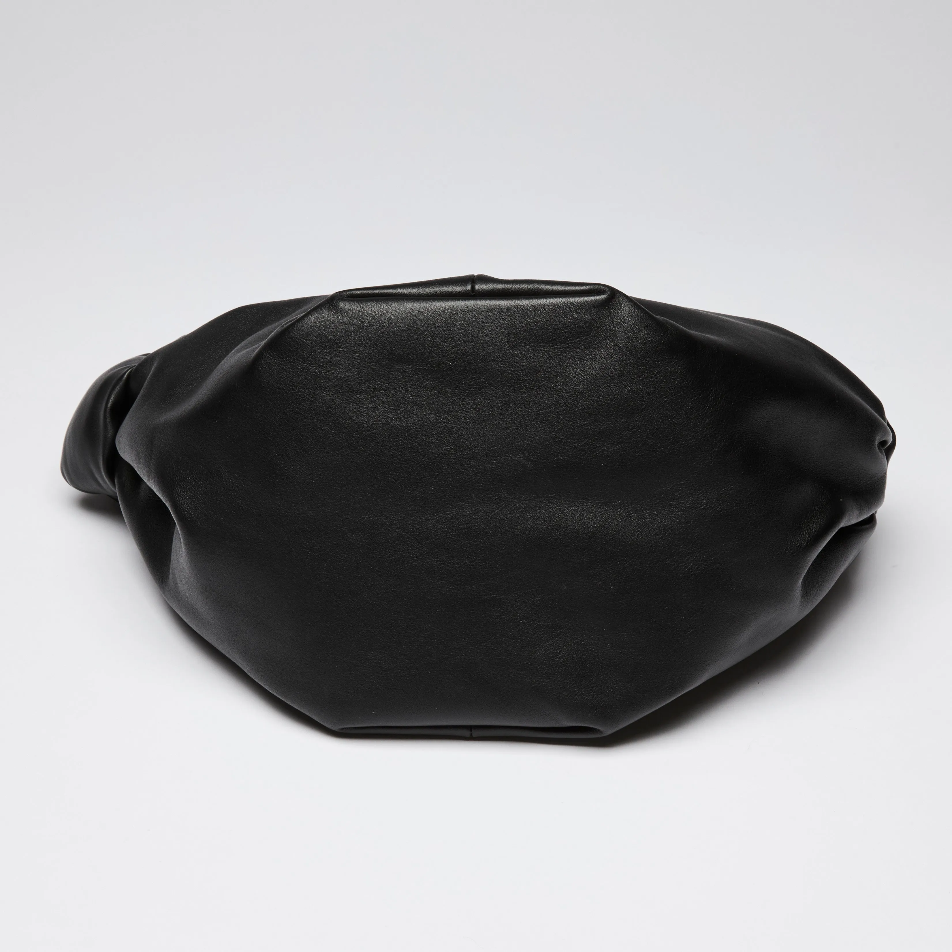 Bottega Veneta Smooth Black Leather Mini Knot Handbag