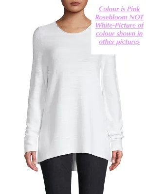 Brand new with tags! Lord & Taylor Cozy Cotton Blend Ribbed Cotton-Blend Sweater, Pink, Sz XL! Retails $70 