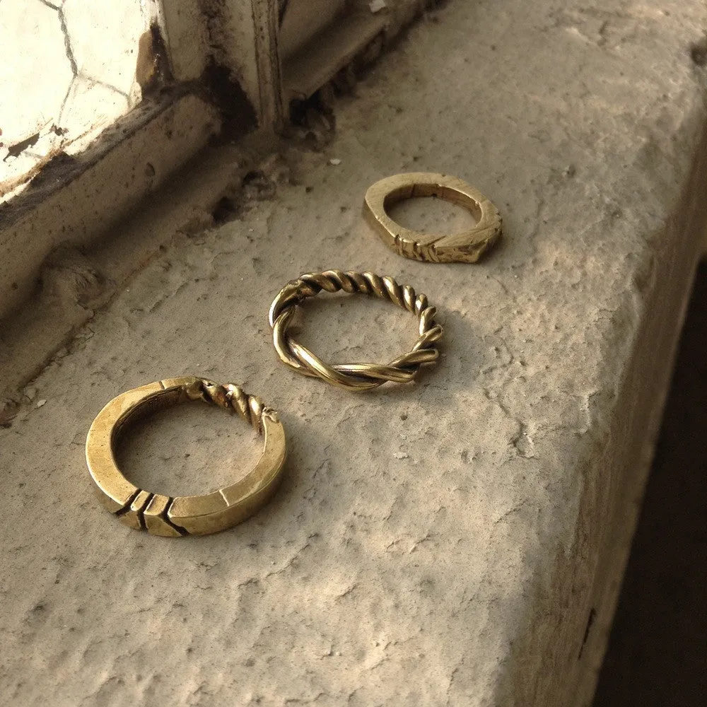 Brass Ring Twisted & Flat