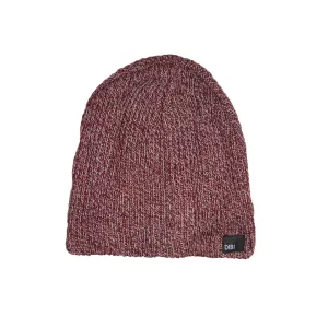 Burgundy & Charcoal Slouchy Beanie