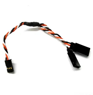 C3004-2 Futaba Connector Servo Y Extension Lead Wire 15cm 150mm Twisted