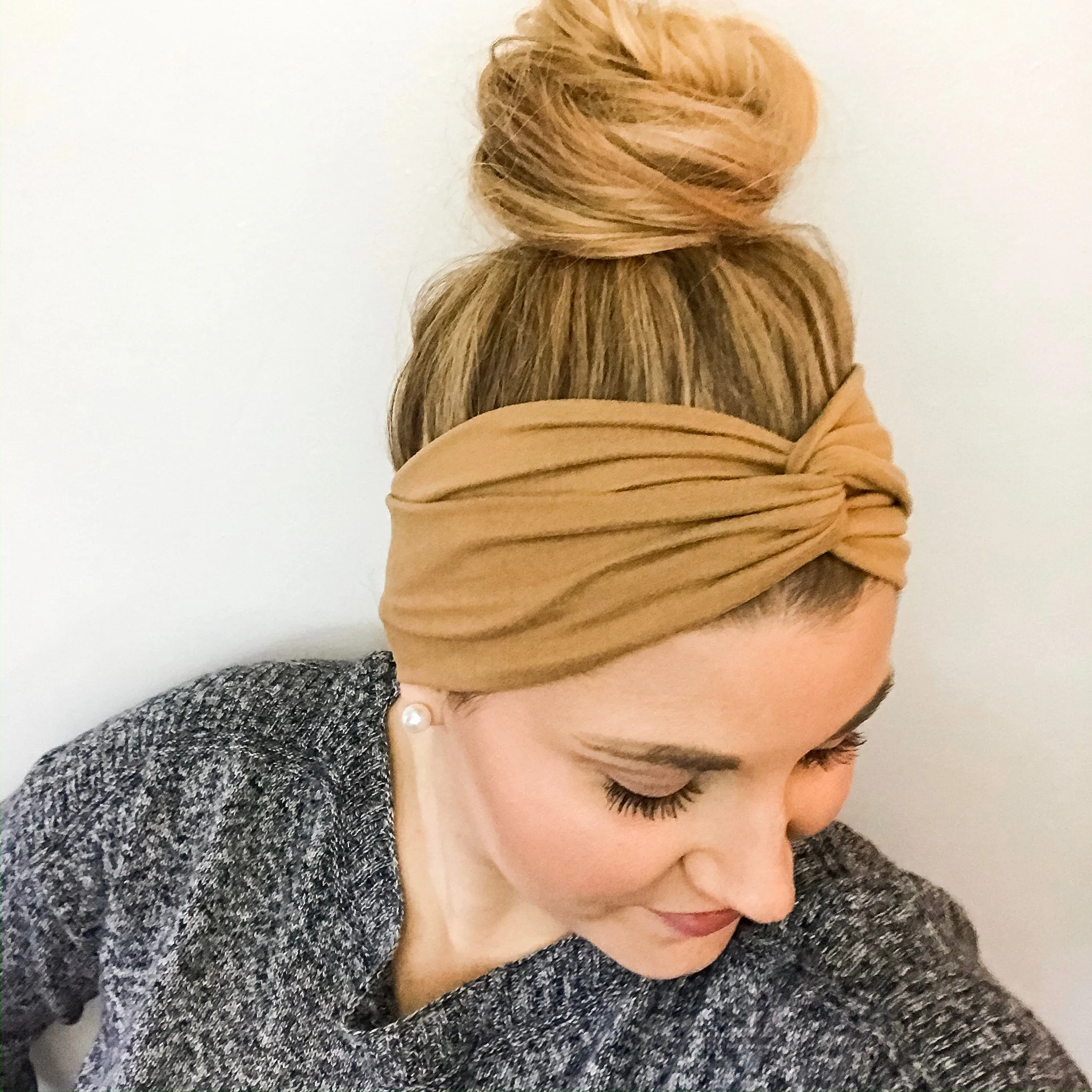 Camel Tan Twist Turban Headband